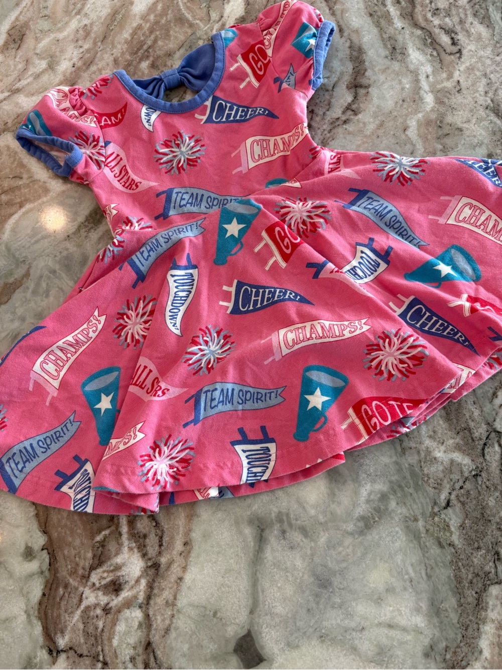 Eleanor Rose Boutique Team Spirit Sports Cheer Dress Skater Pink 18M Twirl - Picture 3 of 9